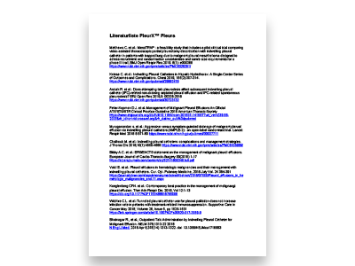 Literatuliste PleurX™ pleura